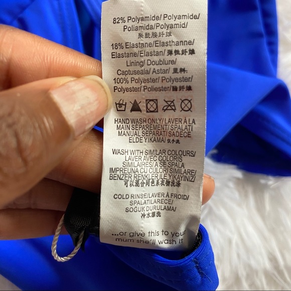 Missguided Cobalt Blue High Neck Bikini Top 6 - Picture 11 of 11